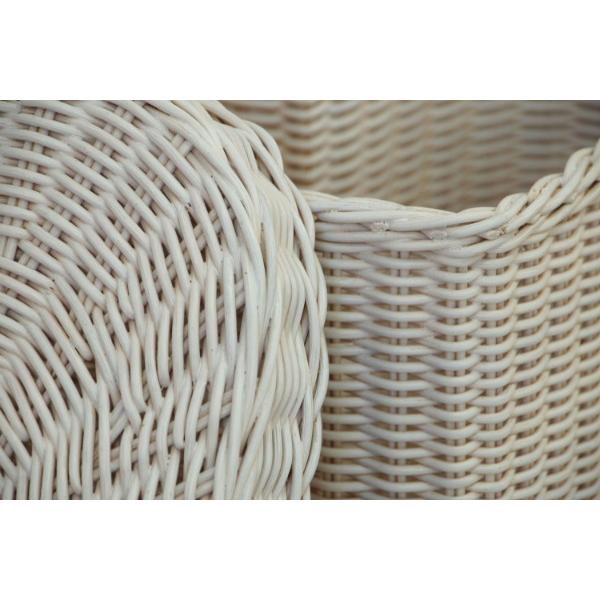 籐 ハート型バスケット フタ付 ペーパーホルダー fiore 幅31cm