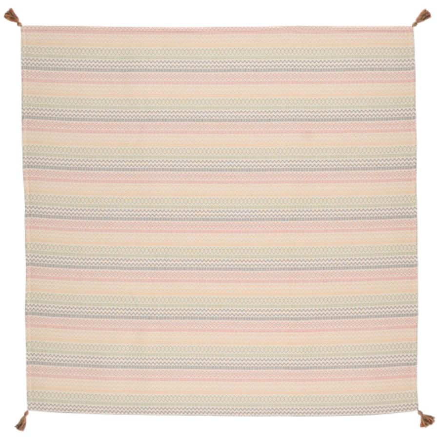 カラフルフリンジラグ・カーペット　大サイズ LOWYA（ロウヤ） ラグ フリンジ付き 185×185 Mサイズ 柄 高級感