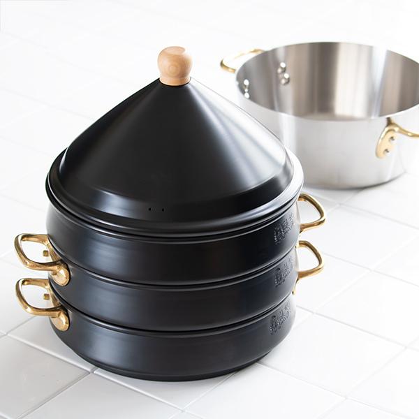 かごや 蒸籠 2段 蓋・鍋つき 24センチ かごや 蒸籠 2段 蓋・鍋つき 24