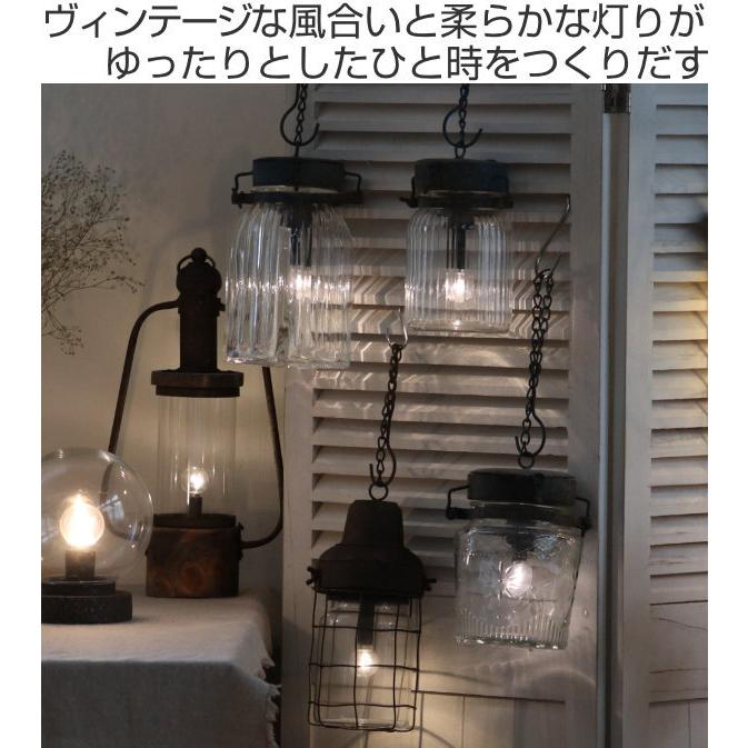 ランプ LED チェーン ヴィンテージ コードレス 吊り下げ 丸型 柄入り 