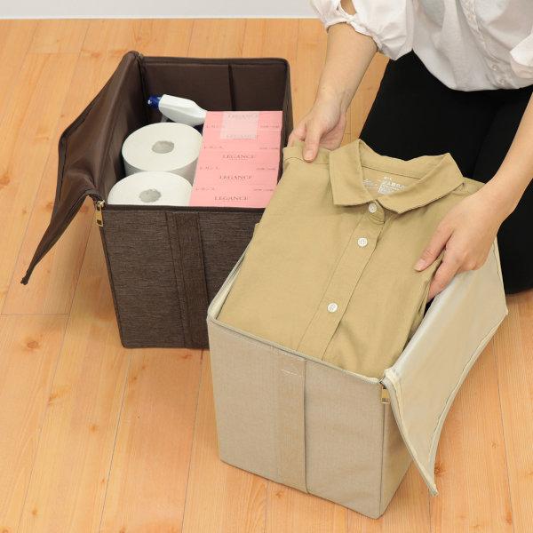 収納ボックス 幅22×奥行33×高さ27cm S ストレリアカチオン 布 フタ付き