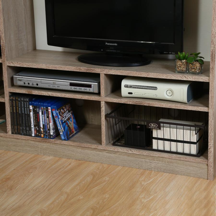 不二貿易（Fuji Boeki） テレビ台 幅120cm 壁面収納 ラック付 シンプル