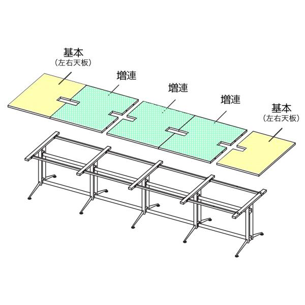 （法人限定） 大会議テーブル T字脚 基本 幅130cm 奥行100cm 会議 ミーティング テーブル デスク 配線 （ 会議用テーブル ミーティングテーブル オフィス家具 ）_12