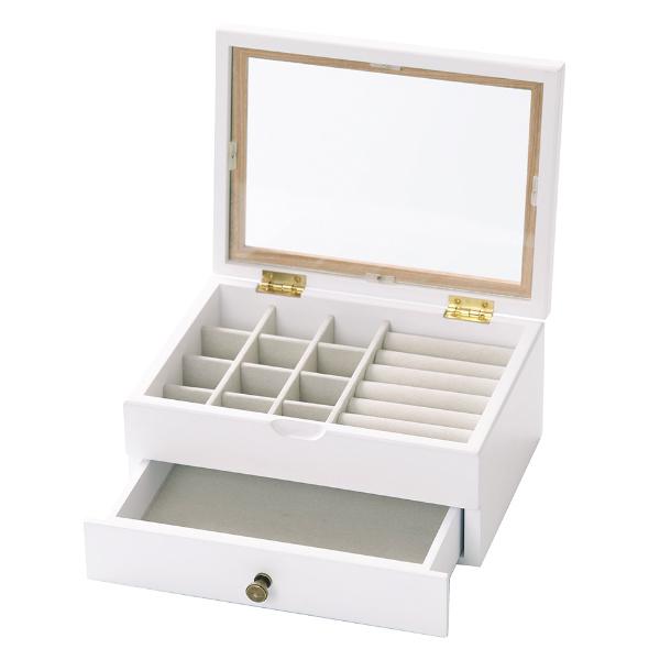 ジュエリーボックス 2段 ミア ドロワーボックス 木製 アクセサリー