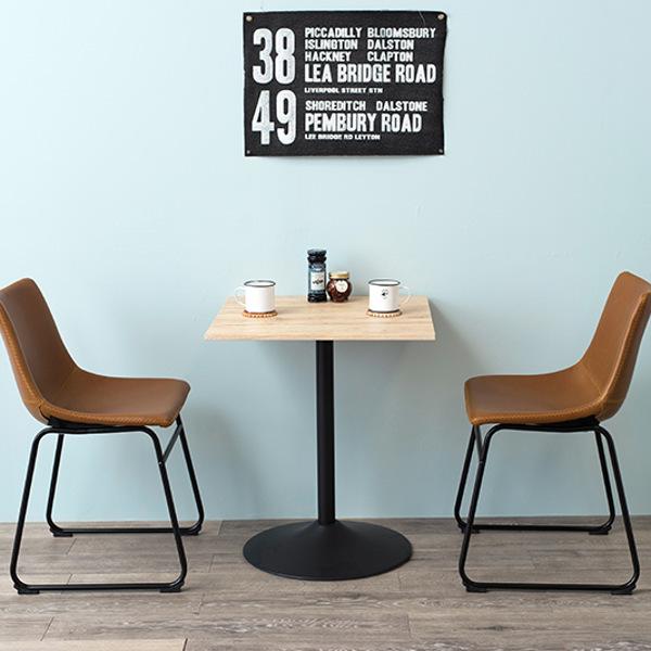 HAGiHARA（萩原） テーブル 幅60cm 正方形 木目調 カフェテーブル