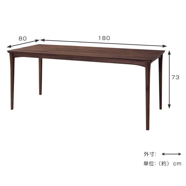 ダイニングテーブル 幅180cm 木製 天然木 ウォールナット ダイニング テーブル 机 開梱設置 （ 食卓テーブル 180 リビングテーブル 食卓机 無垢 6人掛け ）｜colorfulbox｜02