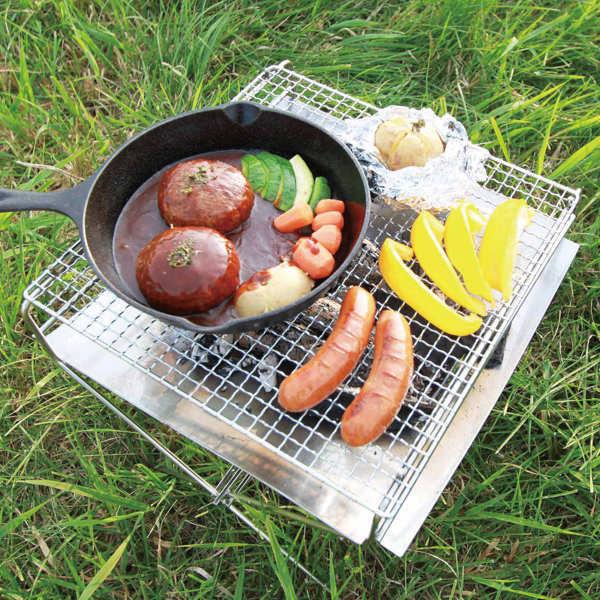 弘益 焚き火台 軽量 薄型 バーベキューコンロ 2Way フレイムピット