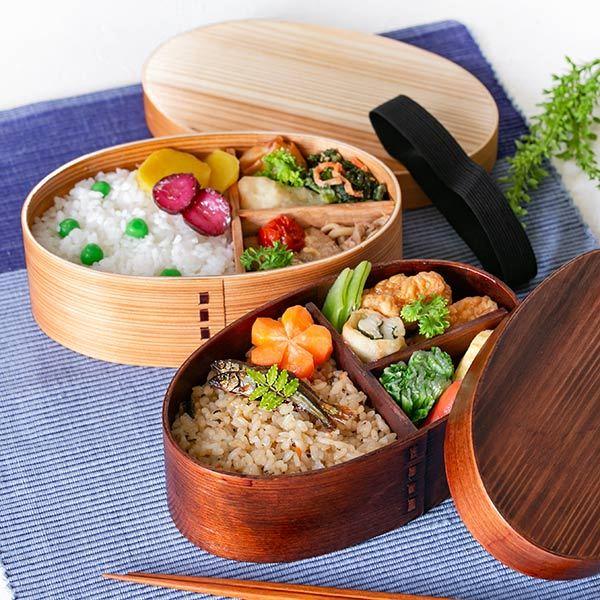 弁当箱 曲げわっぱ 食洗機対応 650ml 1段 スリム ランチボックス （ お