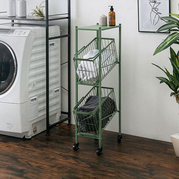 ランドリーラック 2バスケット 2棚板 楽天市場】＼エントリーで最大100%ポイントバック／ ランドリー