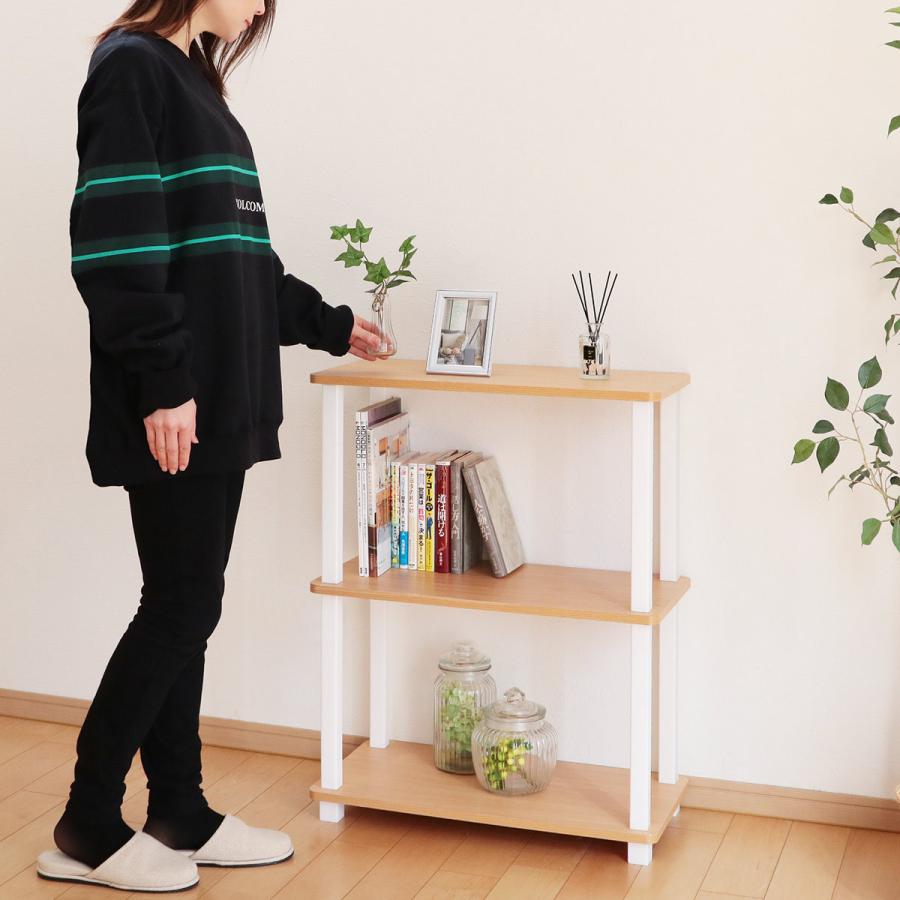 エイ・アイ・エス オープンラック 2段 簡単組立て 木製 ディスプレイ