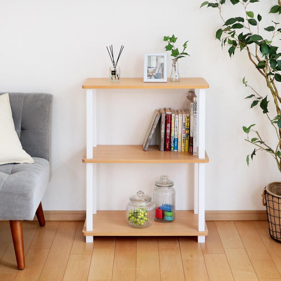 エイ・アイ・エス オープンラック 2段 簡単組立て 木製 ディスプレイ