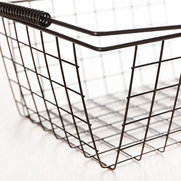 ワイヤーバスケット L 幅39.5×奥行28×高さ19.5cm （ 収納バスケット