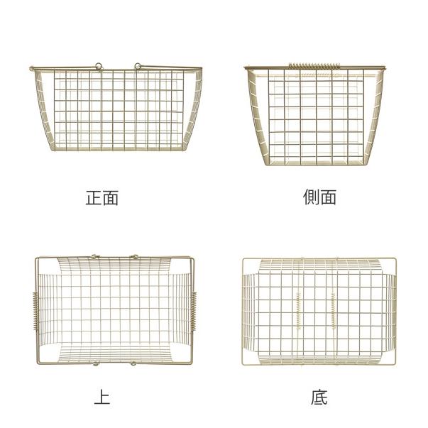ワイヤーバスケット L 幅39.5×奥行28×高さ19.5cm （ 収納バスケット