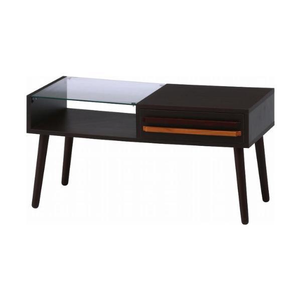 不二貿易（Fuji Boeki） センターテーブル 幅80cm ガラス 木製