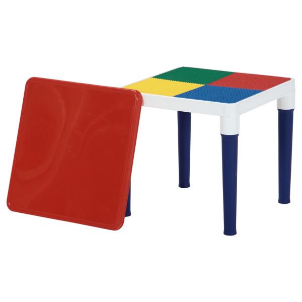 不二貿易 キッズテーブル キッズチェア 4個セット ブロック 100