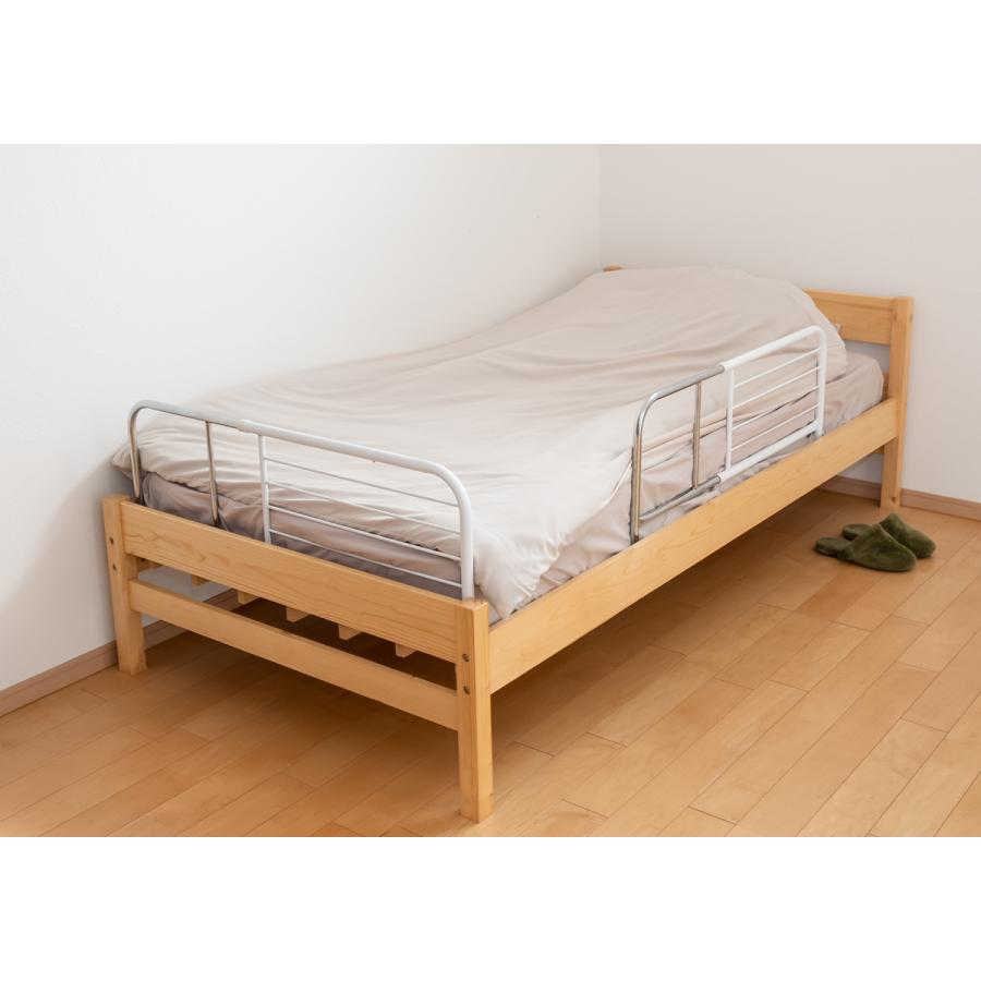 不二貿易 ベッドガード 高さ45cm 3個セット 伸縮式 幅95〜120cm