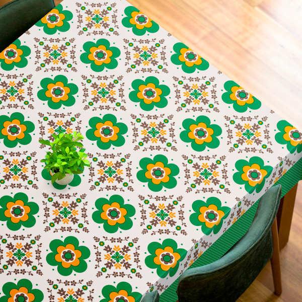 テーブルクロス 120×150cm スカンジナビア レーヌ 撥水 樹脂 日本製