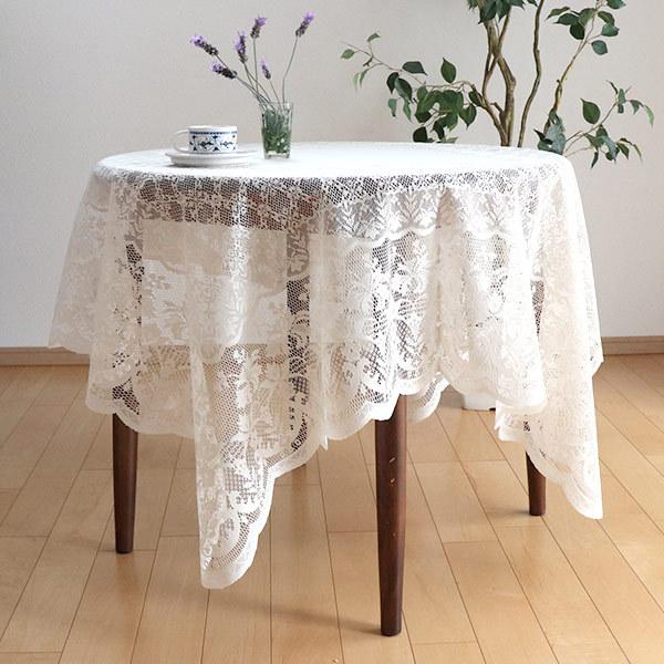 テーブルクロス 140×140cm 撥水加工 正方形 レース 日本製 テーブルクロス 140×140cm 撥水加工 正方形 レース 日本製