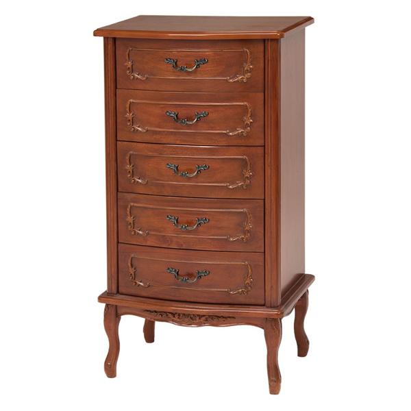 9/20 値下げ⭐️マホガニー材⭐️5段チェスト アンティークStyle