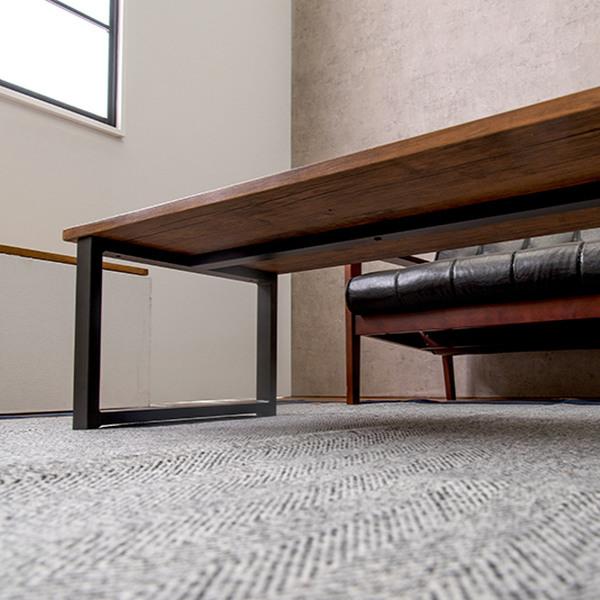 HAGiHARA（萩原） センターテーブル 幅90cm 奥行45cm 木目調 スチール