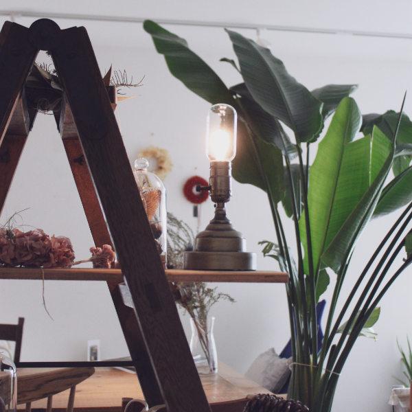 テーブルランプ F ブラス レトロ 間接照明 コードレス 電池式 おしゃれ