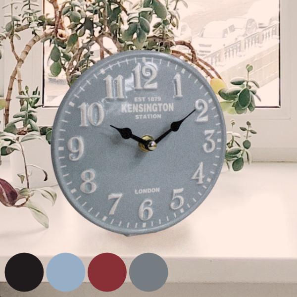 置き時計 エンボスメタル テーブル クロック 時計 インテリア （ 置時計 とけい テーブルクロック 雑貨 ）｜colorfulbox