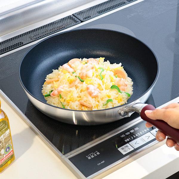 フライパン 28cm IH対応 軽量 フッ素加工 軽厚フェザーIH （ ih 直火