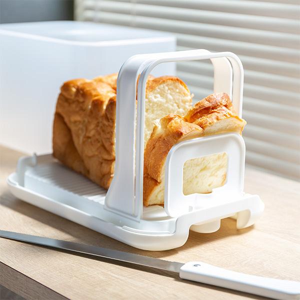 パンスライサー ケース付き IN CUBE ブレッドケース カットガイド パン切り包丁 （ パン切りガイド 食パンカッター 食パンスライサー ケース 保存 容器 ）｜colorfulbox｜10