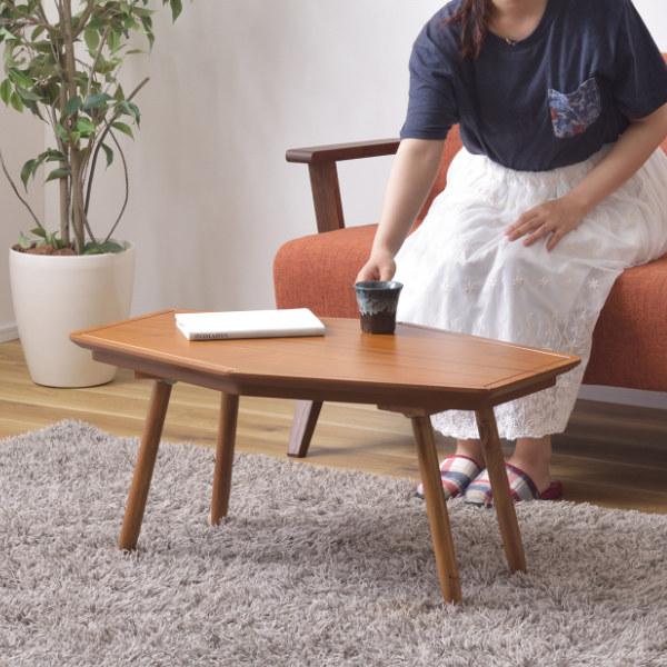 東谷 こたつ 幅80cm コンパクト コタツ テーブル 木製 天然木 小さい