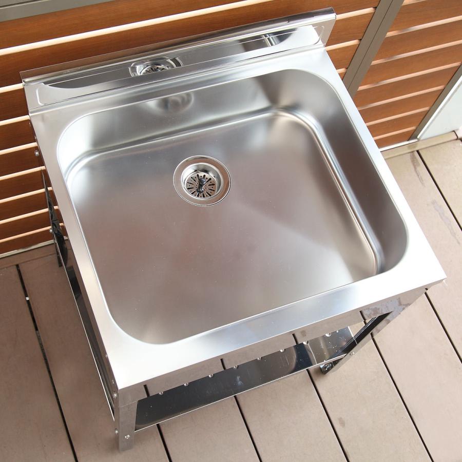 流し台 ステンレス 簡易流し台 幅60×奥行55×高さ78cm ガーデン 流し台 ステンレス 簡易流し台 幅60×奥行55×高さ78cm ガーデン