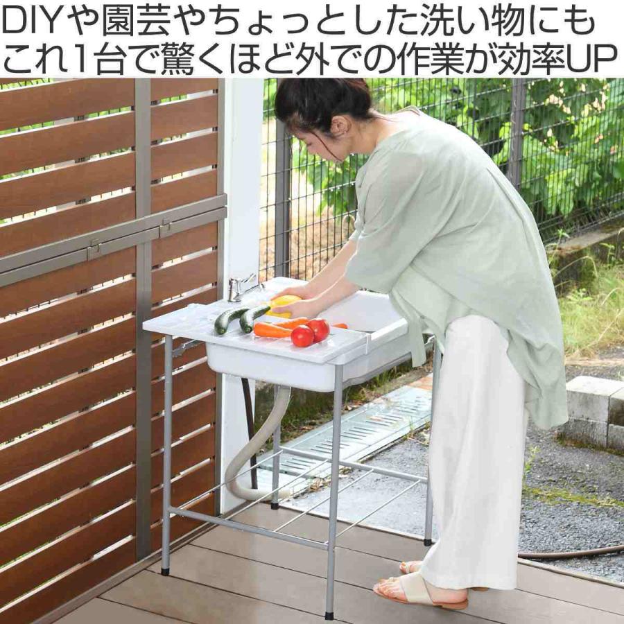 屋外用流し台 メーカー直送) 深型ステンレス流し台 TAN-3026 ガーデンシンク