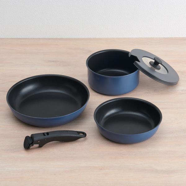 THERMOS（サーモス） 取っ手のとれるフライパン5点セット ガス火専用