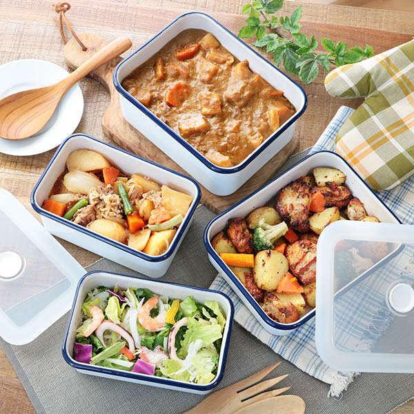 ホーロー容器17個 蓋が選べる ホーロー保存容器 大 | 無印良品