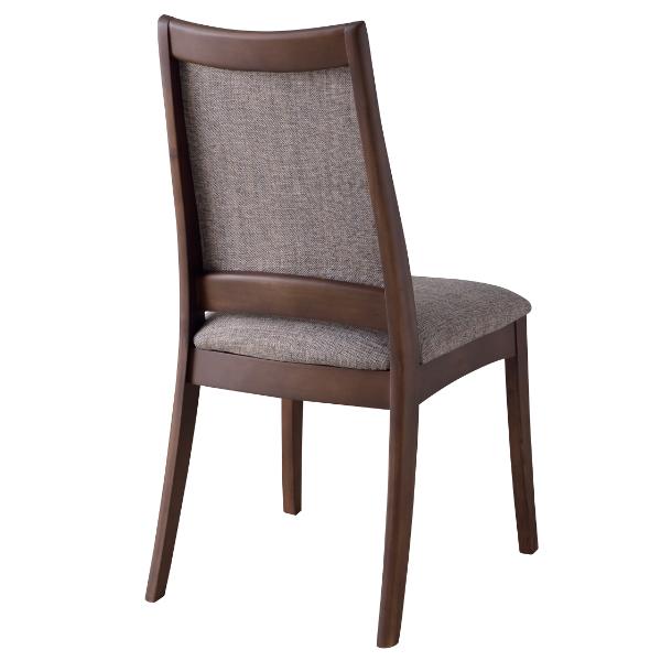 ダイニングチェア 2脚セット 座面高45cm 木製 天然木 ファブリック