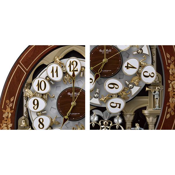 からくり時計 スモールワールドレガロ 電波時計 アナログ 壁掛け 時計