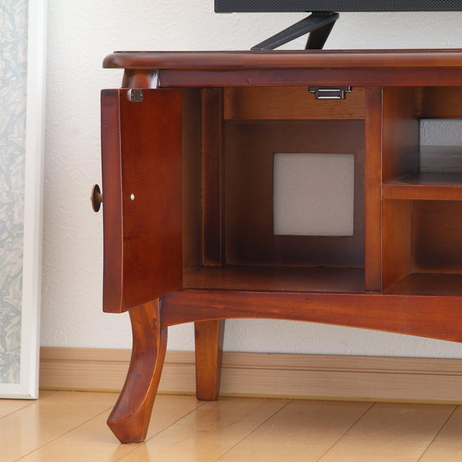 クロシオ テレビ台 ローボード クラシック調 天然木 マホガニー