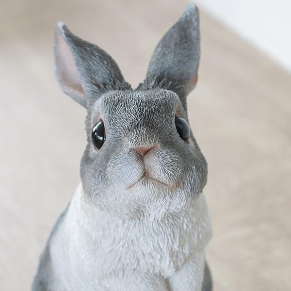 貯金箱 ラビット うさぎ リアル オブジェ 置物 インテリア （ 雑貨
