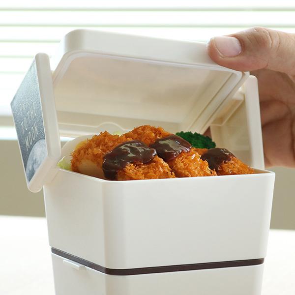 お弁当箱 2段 600ml スクエア ランチボックス リアルプラネット