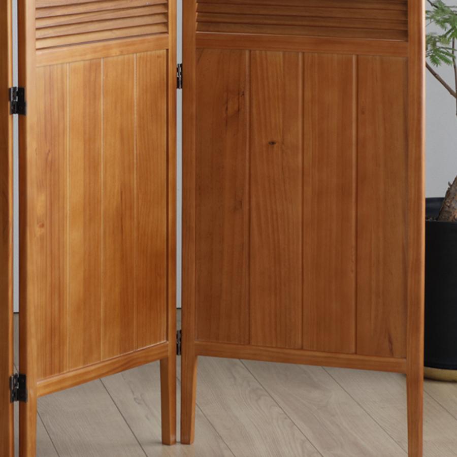 木製ミニミニ3連パーテーション　１台限定製作 弘益 パーテーション 高さ135cm 3連 三つ折り 衝立 ココア 天然