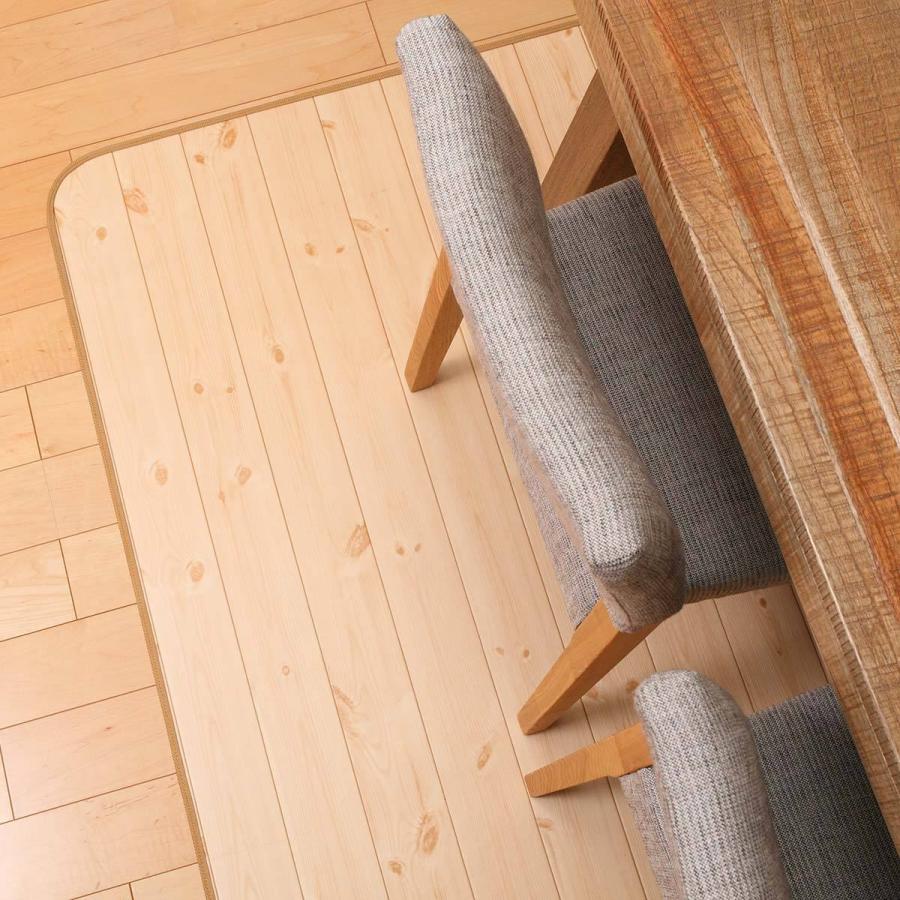 木製シンプルラグマット フェデポリマーブル ラグ 182×182cm ラグマット シラキ 既製サイズ