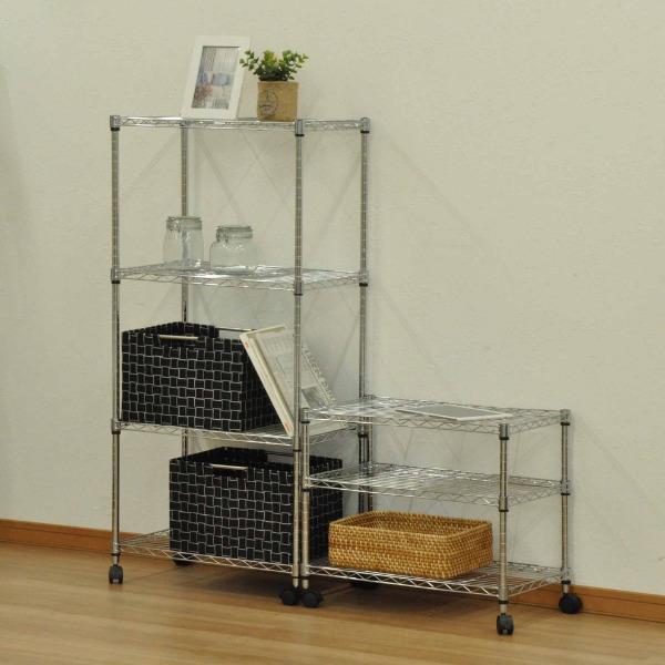 スチールラック 3段 キャスター付 幅60cm 高さ51cm （ ラック 収納棚