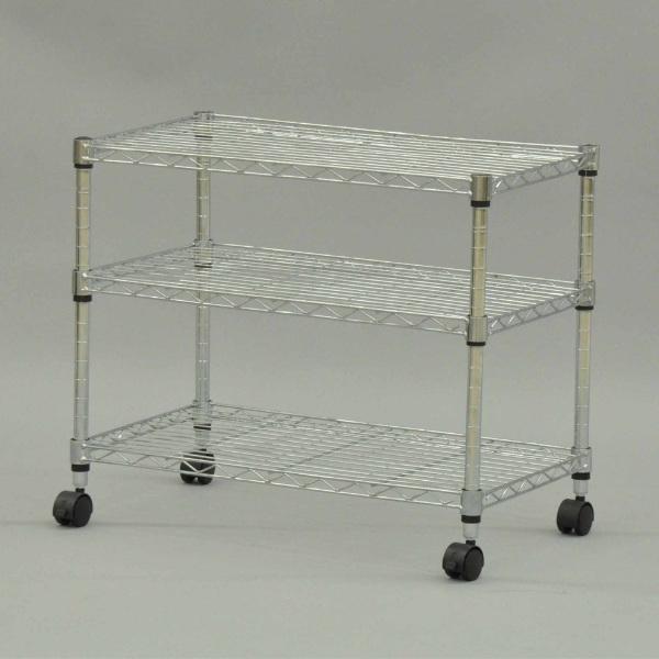 スチールラック 3段 キャスター付 幅60cm 高さ51cm （ ラック 収納棚
