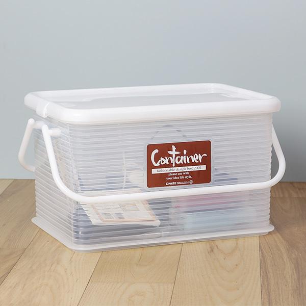 サンコープラスチック 収納ボックス L 幅46.5×奥行31.5×高さ26.5cm