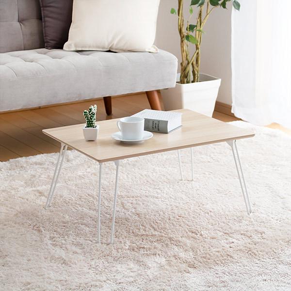 永井興産 折りたたみ テーブル 幅60cm スチール脚 コンパクト 子供