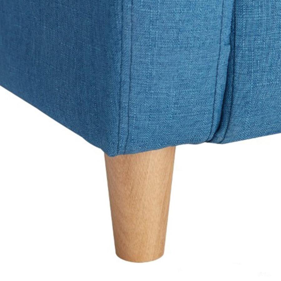 ソファ 二人掛け 幅123cm 収納付き ファブリック 肘掛け 脚付き