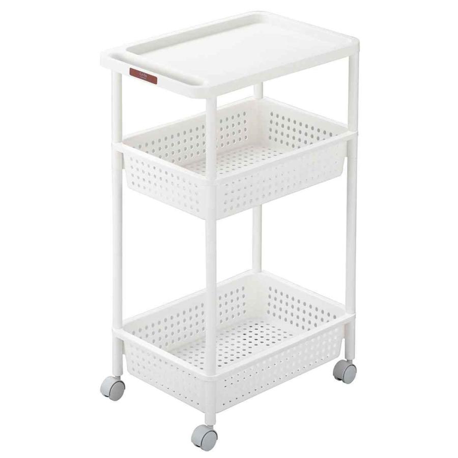 キッチンワゴン 3段 キャスター付き 幅32.5cm カーゴ2 ワイド