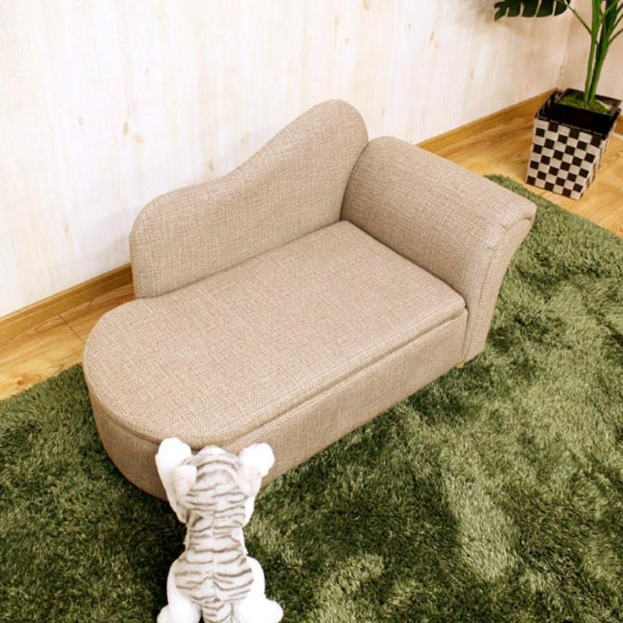 ペットソファ 幅80cm 収納付き ファブリック （ ソファ ソファー