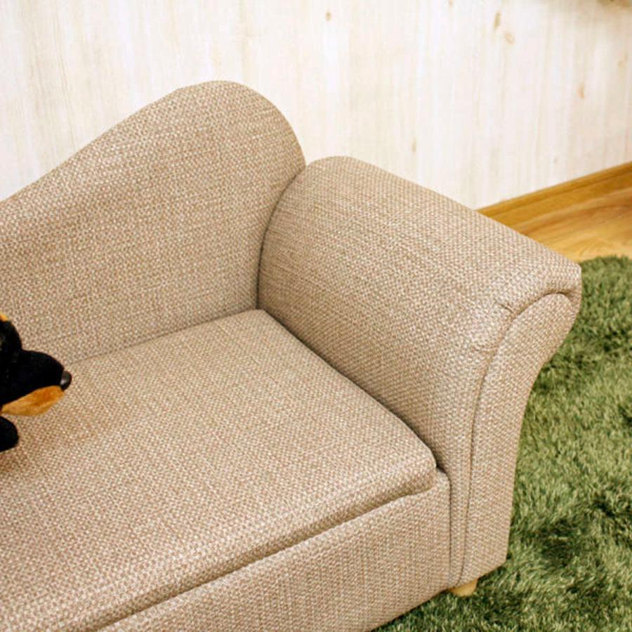 ペットソファ 幅80cm 収納付き ファブリック （ ソファ ソファー