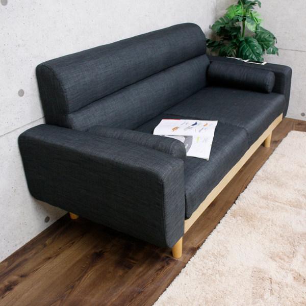 ソファ 2.5人掛け 幅159cm コンセント付き クッション ファブリック