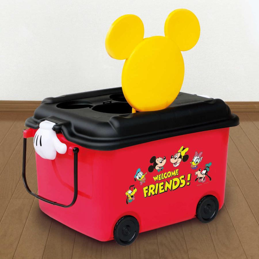 おもちゃ箱 ミッキーマウス キャスター付き （ 収納ボックス ふた おもちゃ 収納 収納ケース フタ付き ）｜colorfulbox｜09